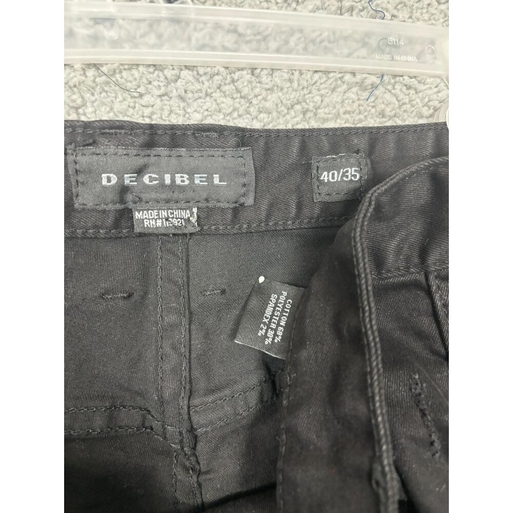 Decibel Mens Black Stacked Fit Distressed Jeans Size 40/35 New With Tag's - Picture 5 of 8